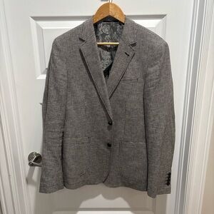 Men's Gray Checkered Blazer